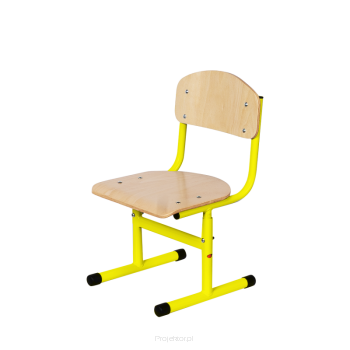 Regulowane krzesło szkolne JACEK  Rozmiar 4-6 (żółte)