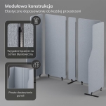 Parawan akustyczny SADIE Moon Dust 260/145 cm - 5