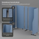 Parawan akustyczny SADIE Frozen Lake 260/145 cm - 8