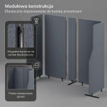 Parawan akustyczny SADIE Carbon Fog 260/145 cm - 6