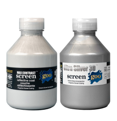 Farba Screen Goo Ultra Silver 3D zestaw 0,5L