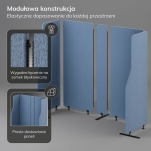 Parawan akustyczny SADIE Frozen Lake 280/145 cm - 6